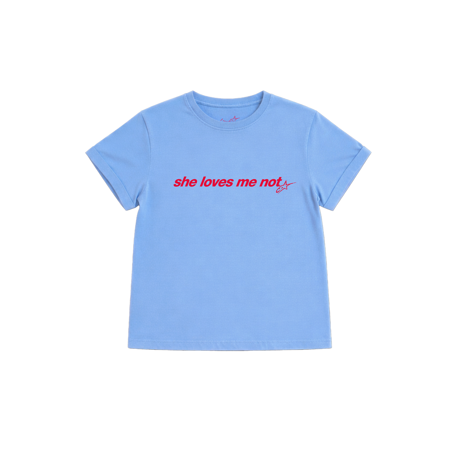 camiseta baby tee she loves me not