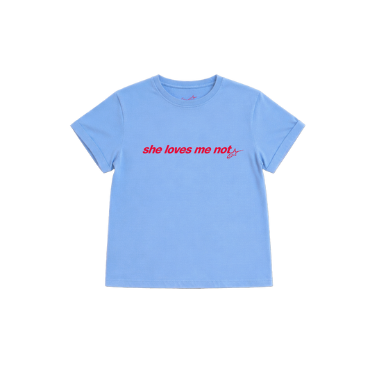 camiseta baby tee she loves me not